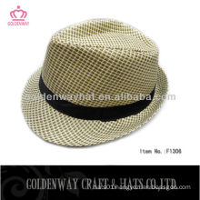 Casual Fedora Style Panama Look straw hat paper high quality hats